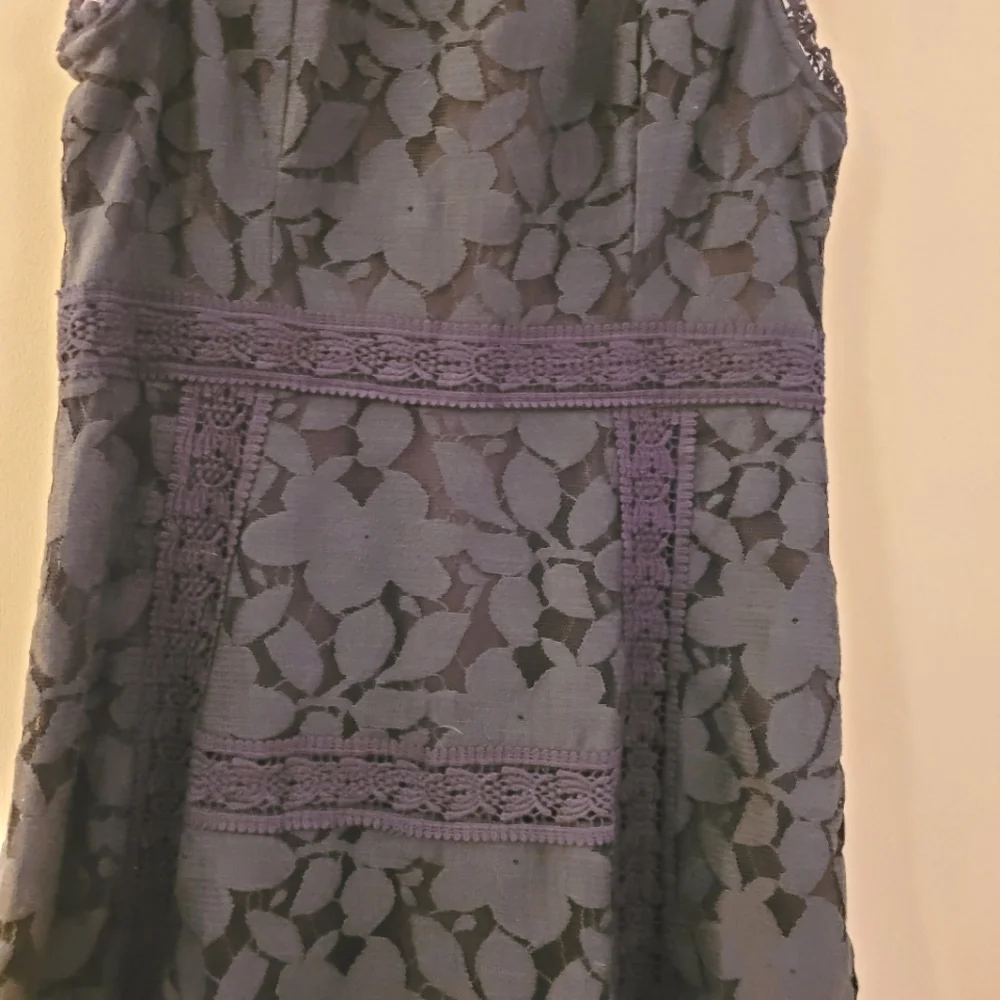 Altered State Navy Blue Sleeveless Lace dress Size Large - Picture 5 of 5